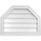 Ekena Millwork Octagonal Top Surface Mount PVC Gable Vent w/ 2"W x 1-1/2"P Brickmould Frame, 24"W x 18"H GVPOT24X1802SN - alternate 1